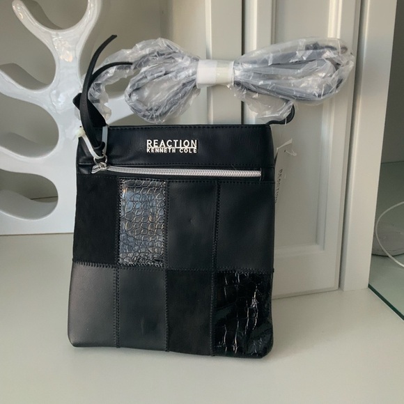 KENNETH COLE REACTION Black Crossbody Vegan Leather Purse BRAND NEW - Picture 6 of 13